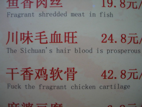 Chinees vertaalbureau - chinglish 022